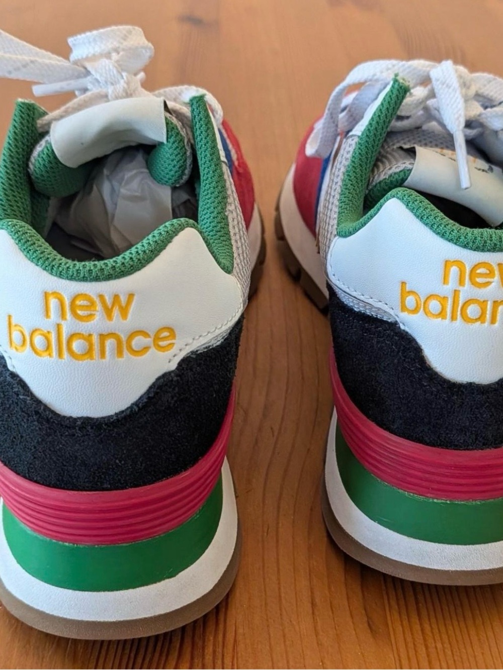 New Balance 574 Multicolor Sneakers | Green Red Blue | Retro Classic Shoes